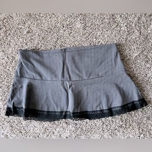 Pinstripe grey micro mini skirt
